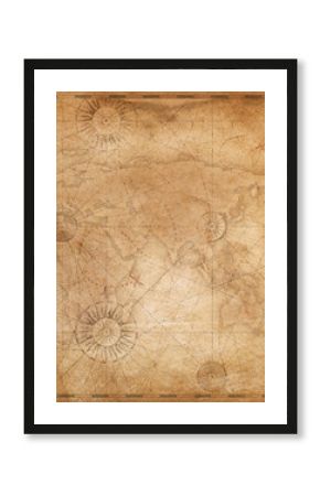 Old world map in vintage style