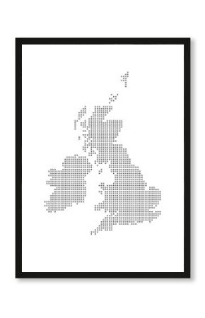 United Kingdom pixel map. Vector illustration.