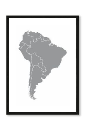 South america map illustration