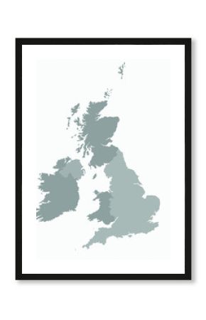 Wielka Brytania mapa ilustracji wektorowych