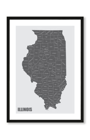 Illinois counties map