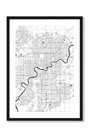 map of the city of Edmonton, Canada