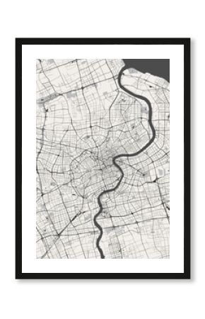 map of the city of Shanghai, China