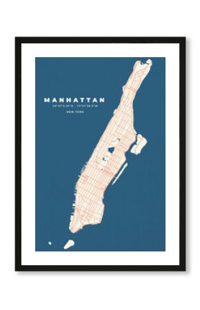 Manhattan map vector poster flyer