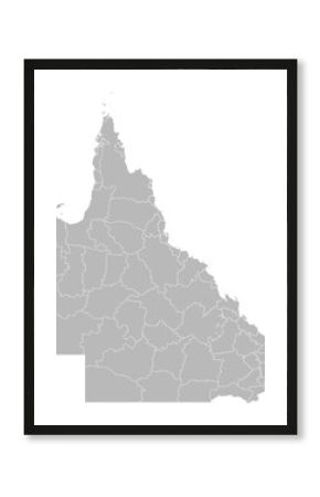 Queensland, Australia – administrative vector map with local government area boundaries (GDA2020, PPT-compatible & fully editable)