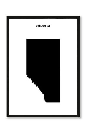 Alberta blank outline map