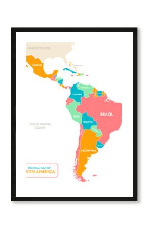 Political Map of Latin America