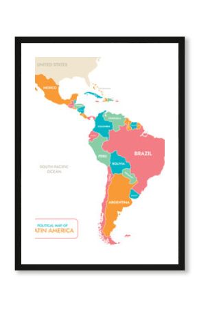 Political Map of Latin America