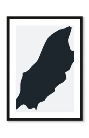 Isle of Man map. Just a simple border map. Shape of the country. Flat blank Isle of Man outline. Vector boundary illustration.