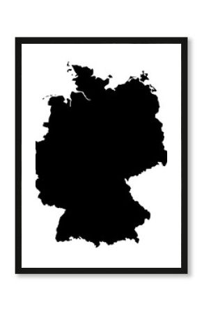 Black Silhouette Germany Map Europe Country