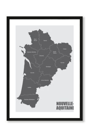 Nouvelle-Aquitaine administrative map