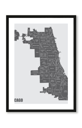 Chicago City administrative map