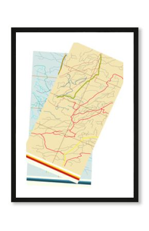 Map vacation trip