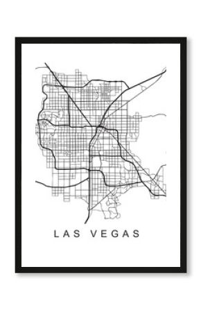 Vector design of the street map of Las Vegas against a white background