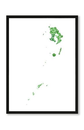 鹿児島　地図　水彩　緑　アイコン
