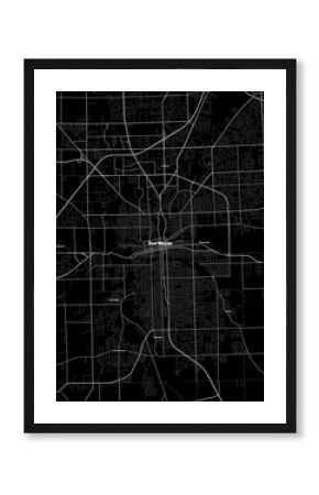 Fort Wayne Indiana Map, Detailed Dark Map of Fort Wayne Indiana