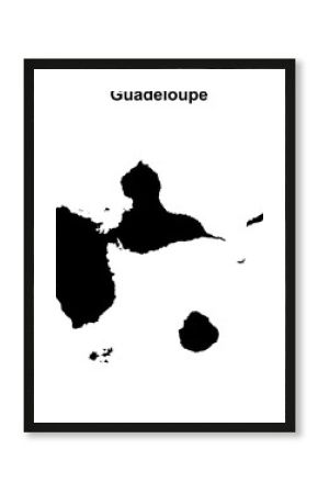 Guadeloupe blank outline map design