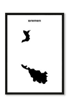 Bremen outline map