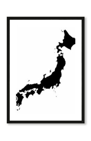 Japan silhouette map