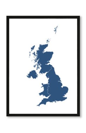 UK map with white background