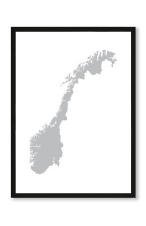 grey map of Norway