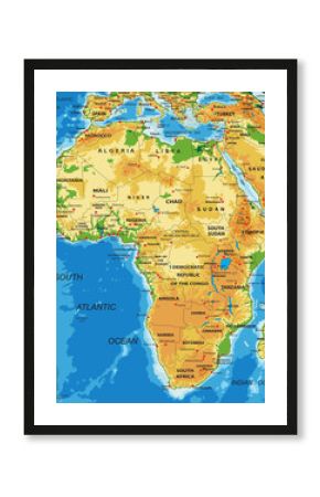 Africa-physical map