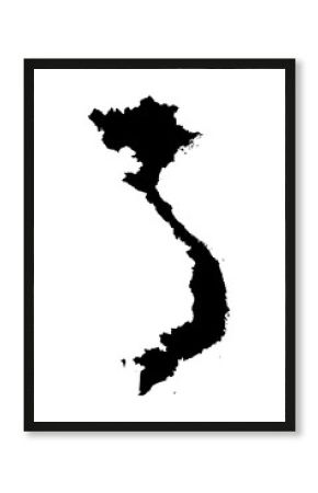 Vietnam map on white background vector