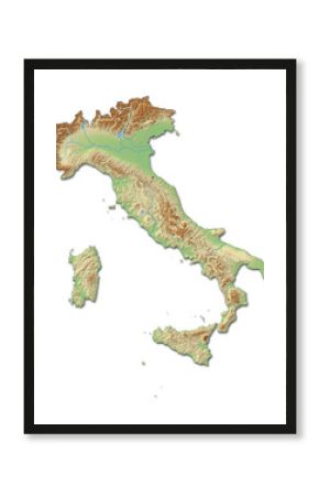 Relief map of Italy