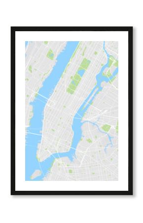 New York colored vector map