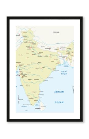 Republic of India vector map