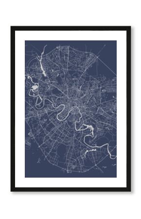 vector map of the city of Moscow, Russia