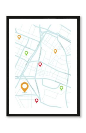 Dashboard theme creative infographic of city map navigation.