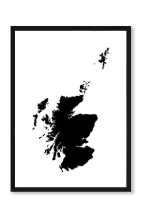 map of Scotland. vector illustration