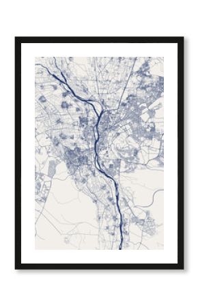 map of the city of Cairo, Giza, Egypt