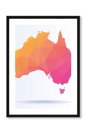 Low poly map of Australia