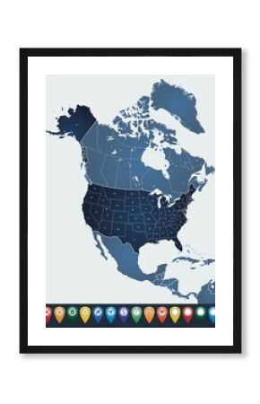 Set maps of North America