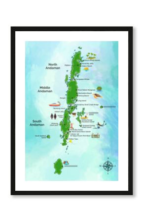 Andaman Islands Adventure Map   Complete Travel Route & Exploration Guide (South to North)