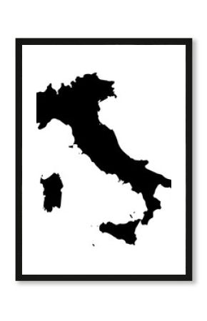 map of italy country silhouette vector illustration