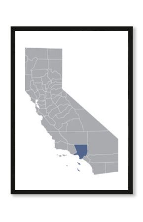 California map - Los Angeles County