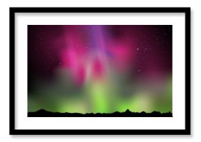 illustration of the northern lights aurora in the sky