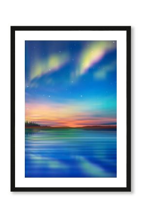 abstract background with sunset and mountains