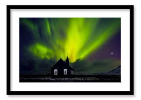 Beautiful Northern light over church