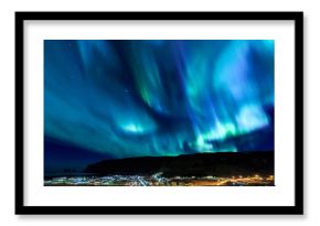 Northern Light aurora over at Vik city Iceland.