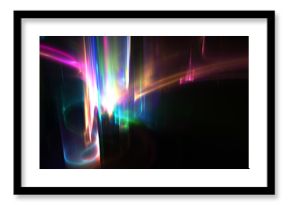 Wide Aurora Borealis  Background - Fractal Art