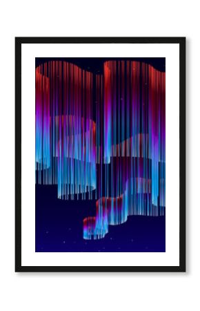 Aurora Borealis  Background  - vector illustration