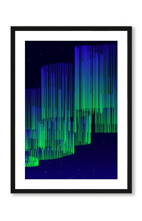 Aurora Borealis  Background  - vector illustration