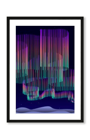 Aurora Borealis  Background  - vector illustration