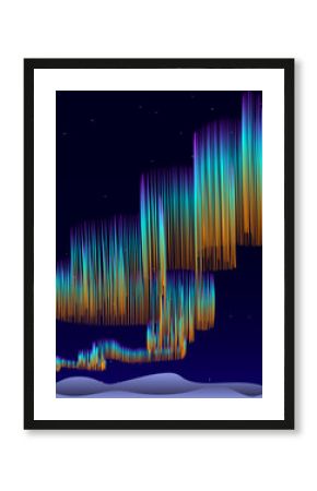 Aurora Borealis  Background  - vector illustration