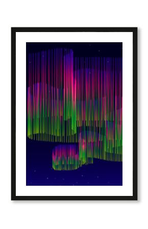 Aurora Borealis  Background  - vector illustration