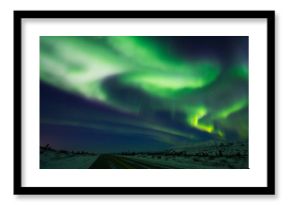 Aurora Borealis Over The Richardson Highway South Of Delta Junction  Alaska, United States Of America